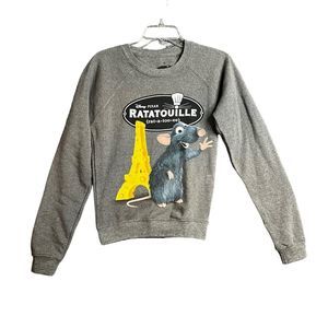 RATATOUILLE Remy Sweatshirt Child's S Ripple Junction Gray Disney Pixar Eiffel